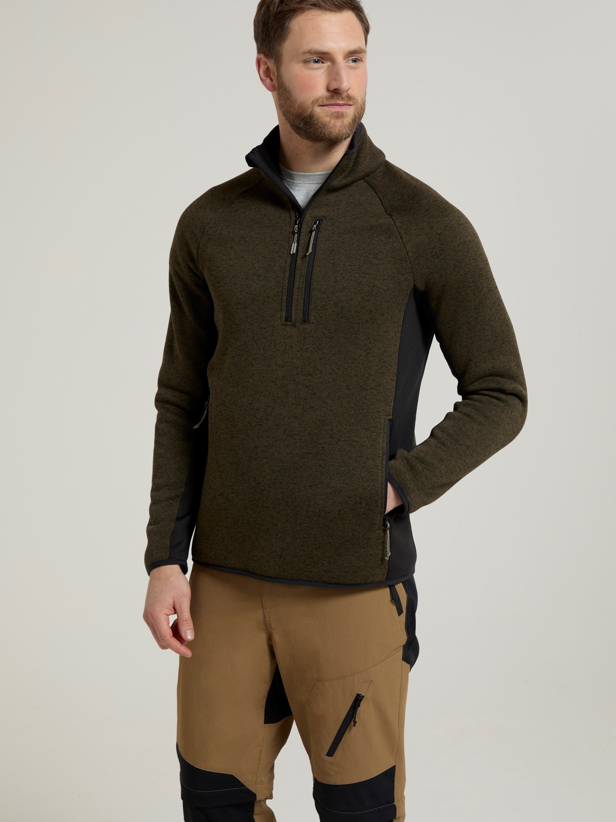 Men's Treston Half-Zip Fleece Jacket by Mountain Warehouse