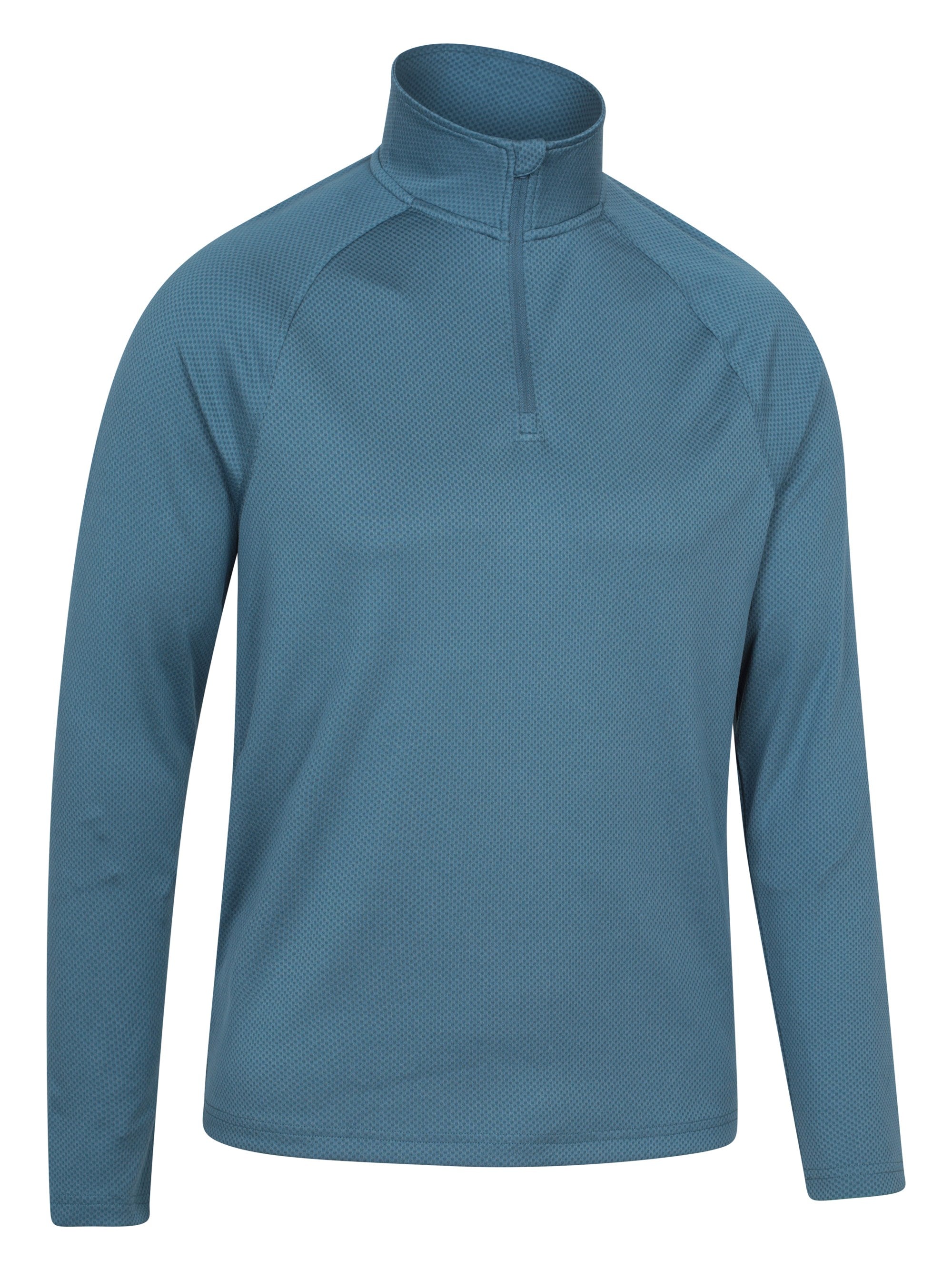 Men's Textured Half-Zip Midlayer for Active Wear