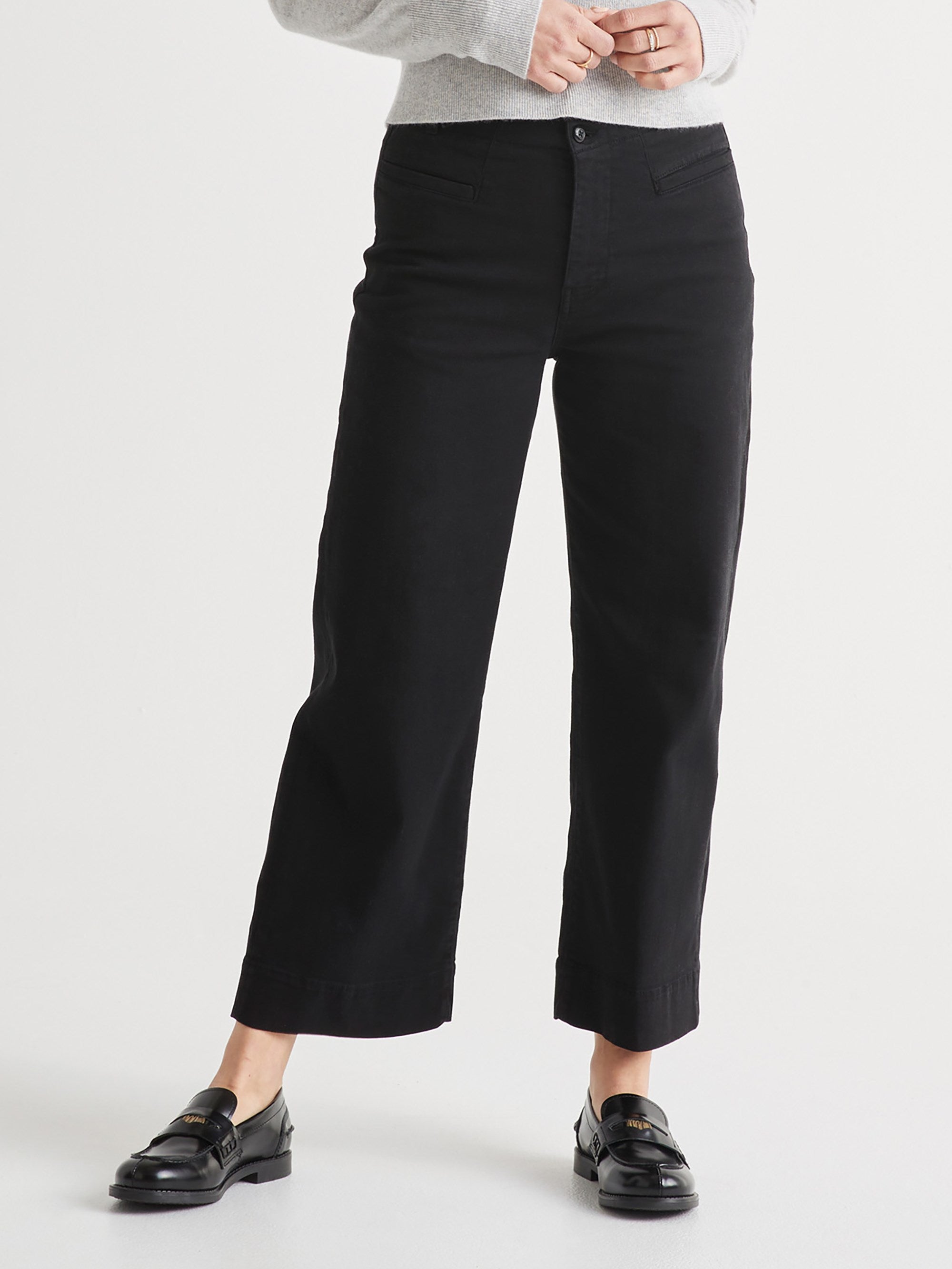 Women's High-Rise LuxTwill Trousers by Duer