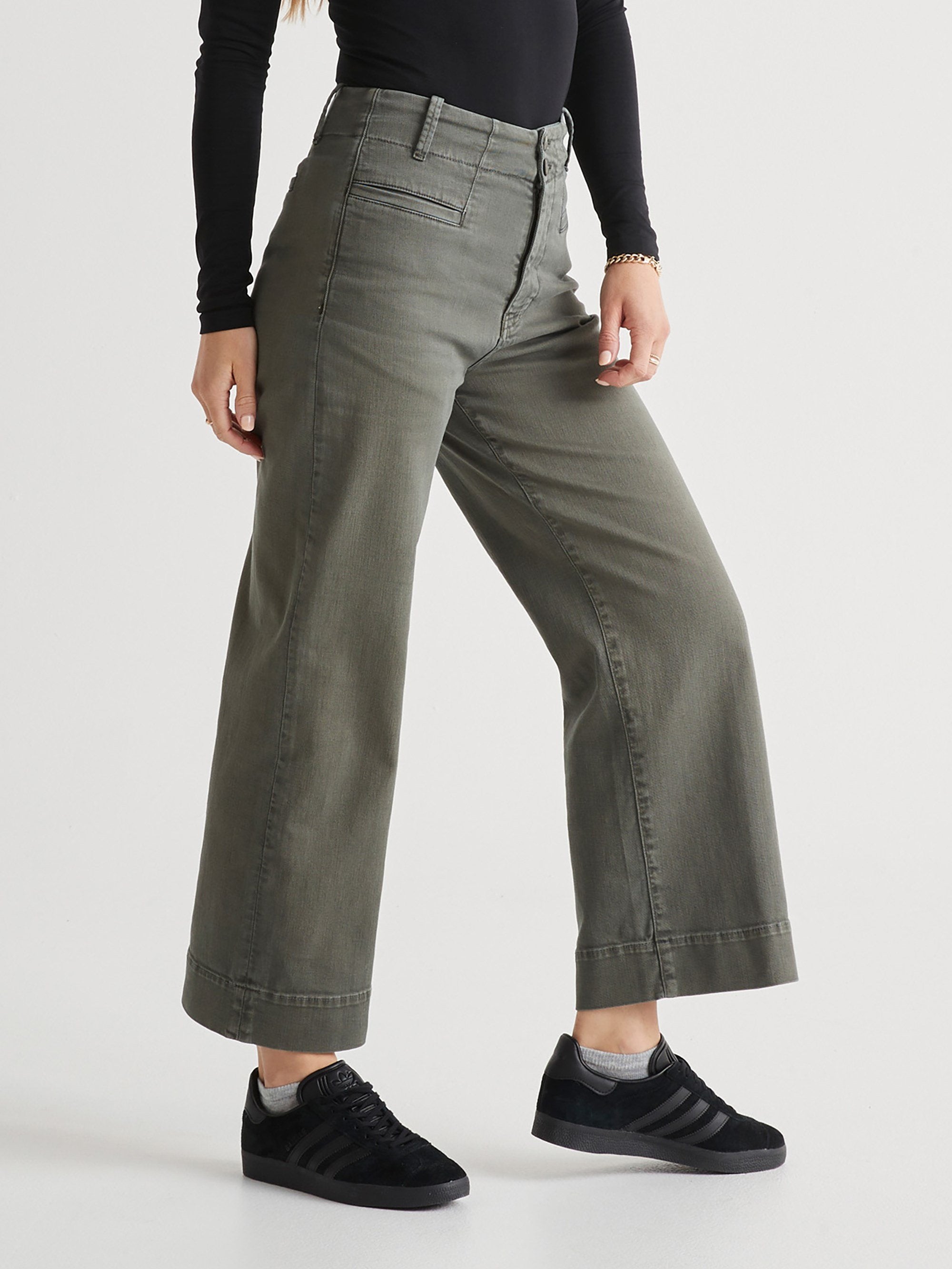 Women's High-Rise LuxTwill Trousers by Duer