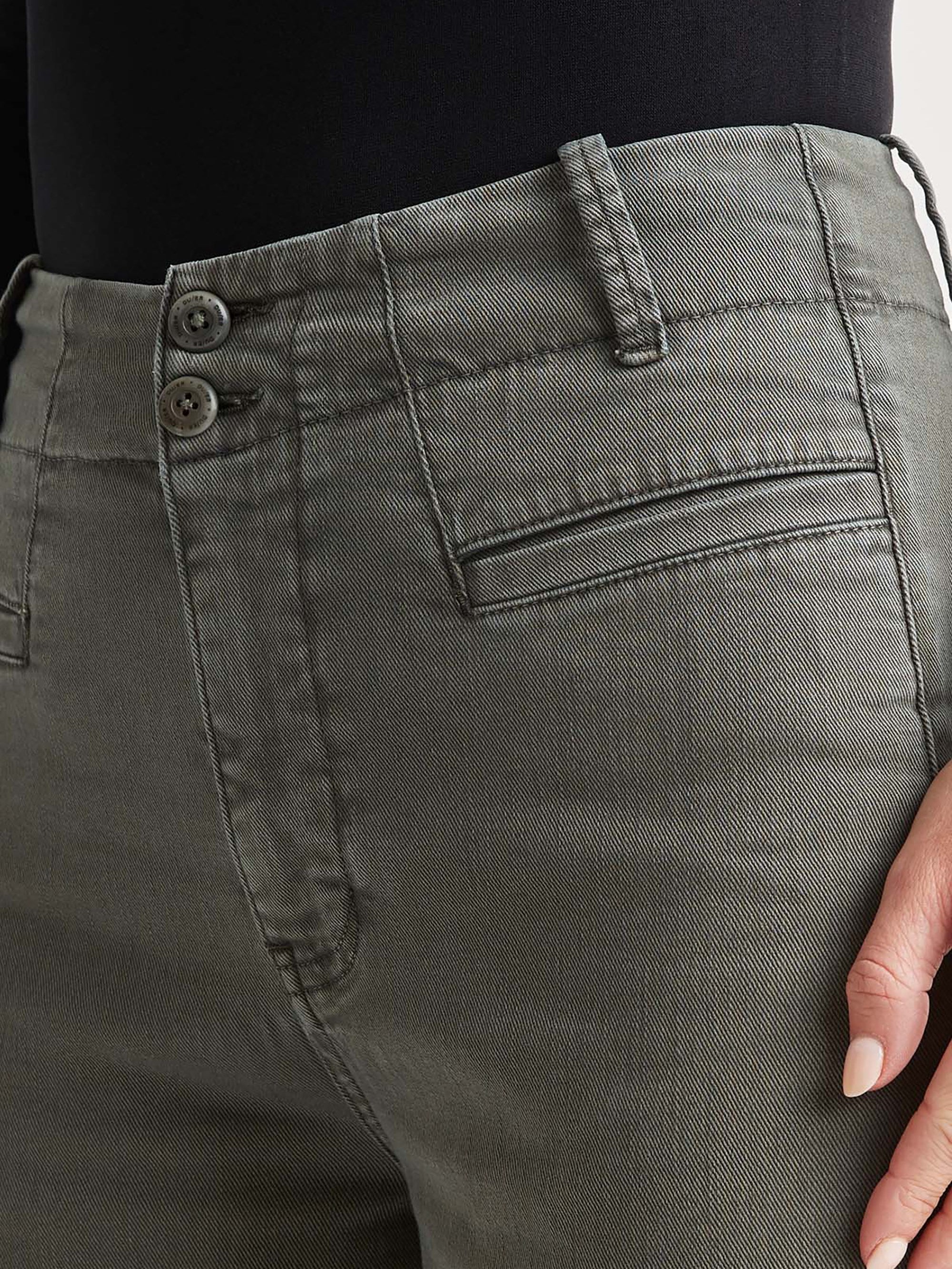 Women's High-Rise LuxTwill Trousers by Duer