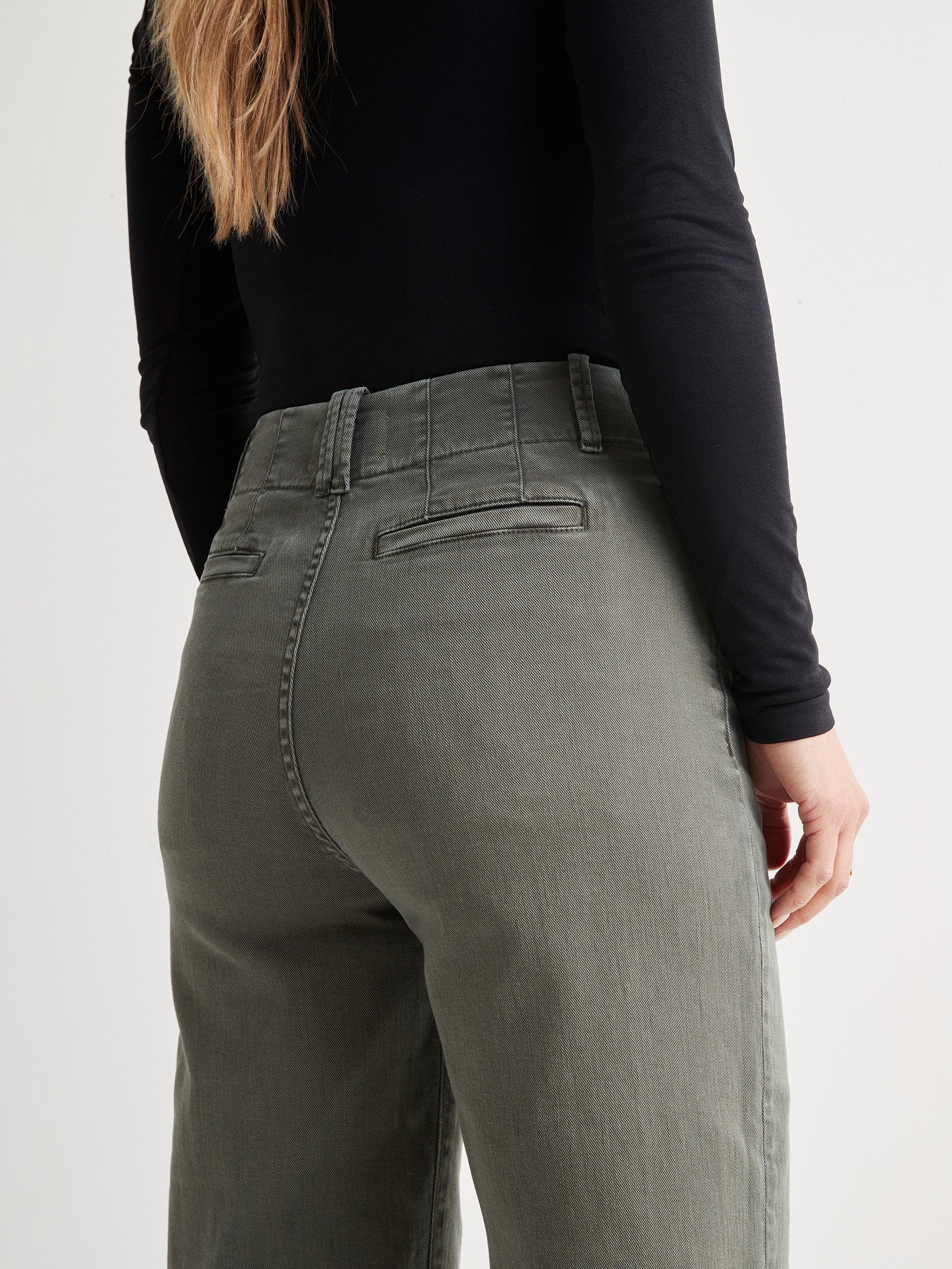 Women's High-Rise LuxTwill Trousers by Duer