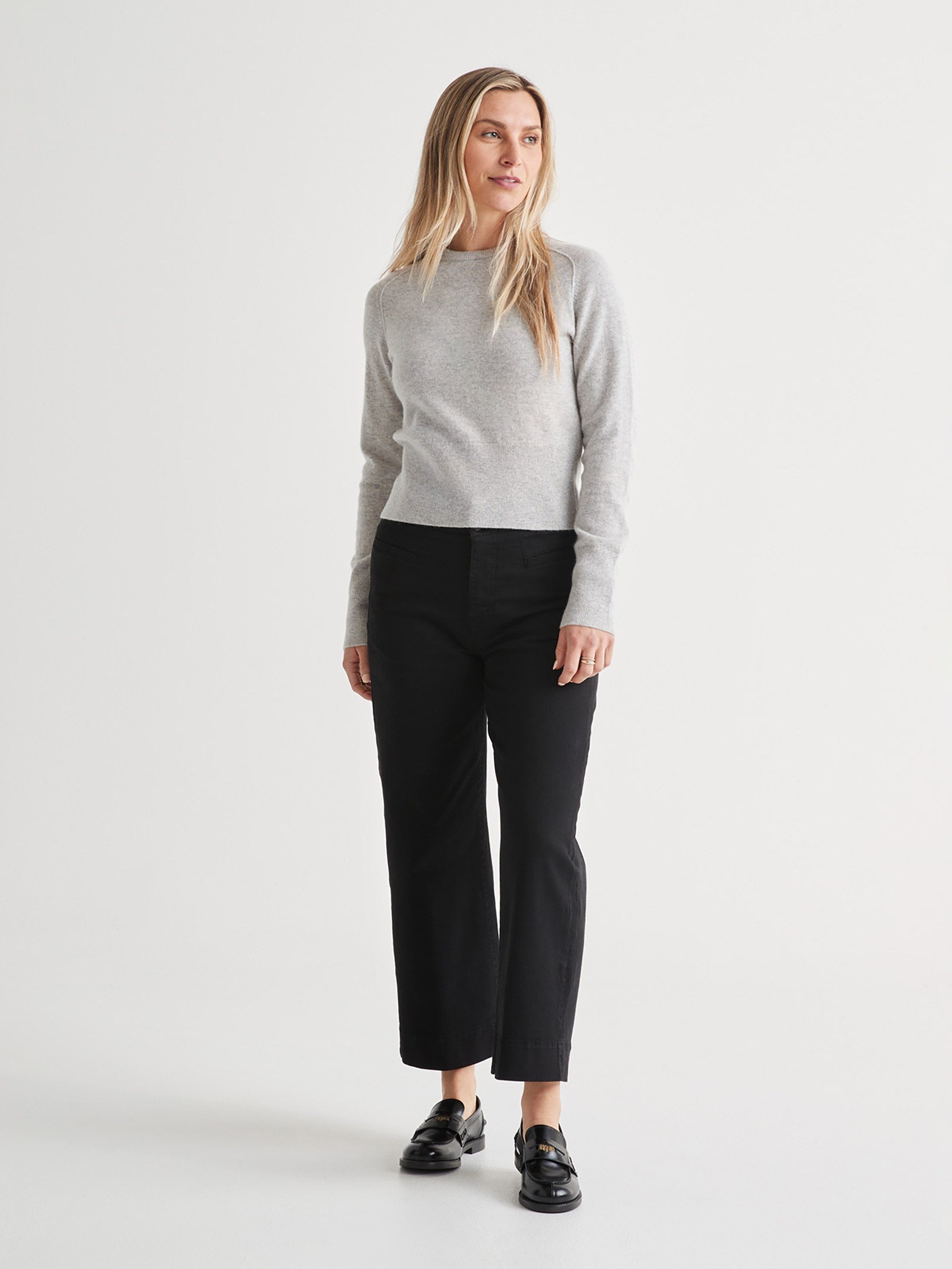 Women's High-Rise LuxTwill Trousers by Duer