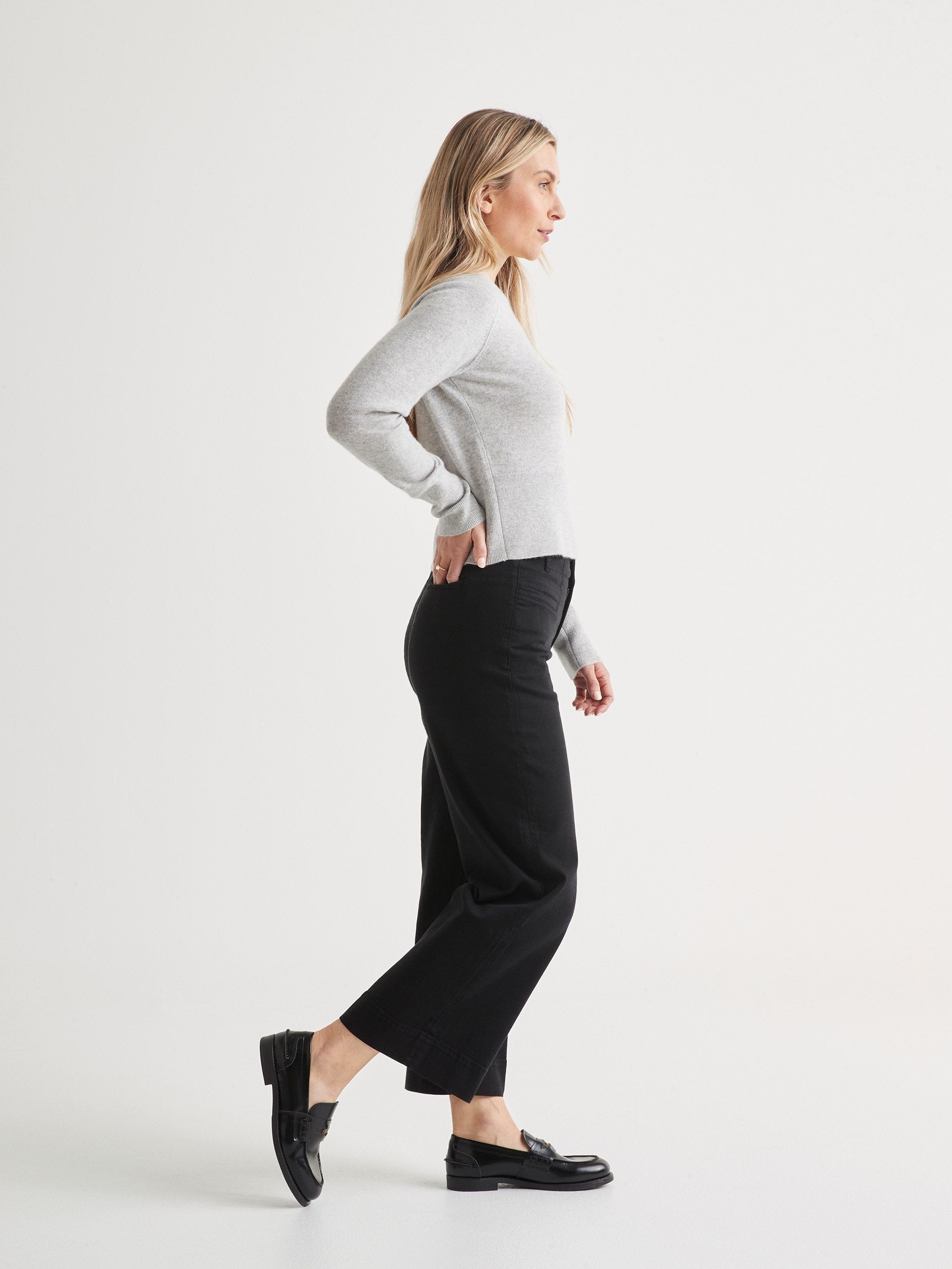 Women's High-Rise LuxTwill Trousers by Duer