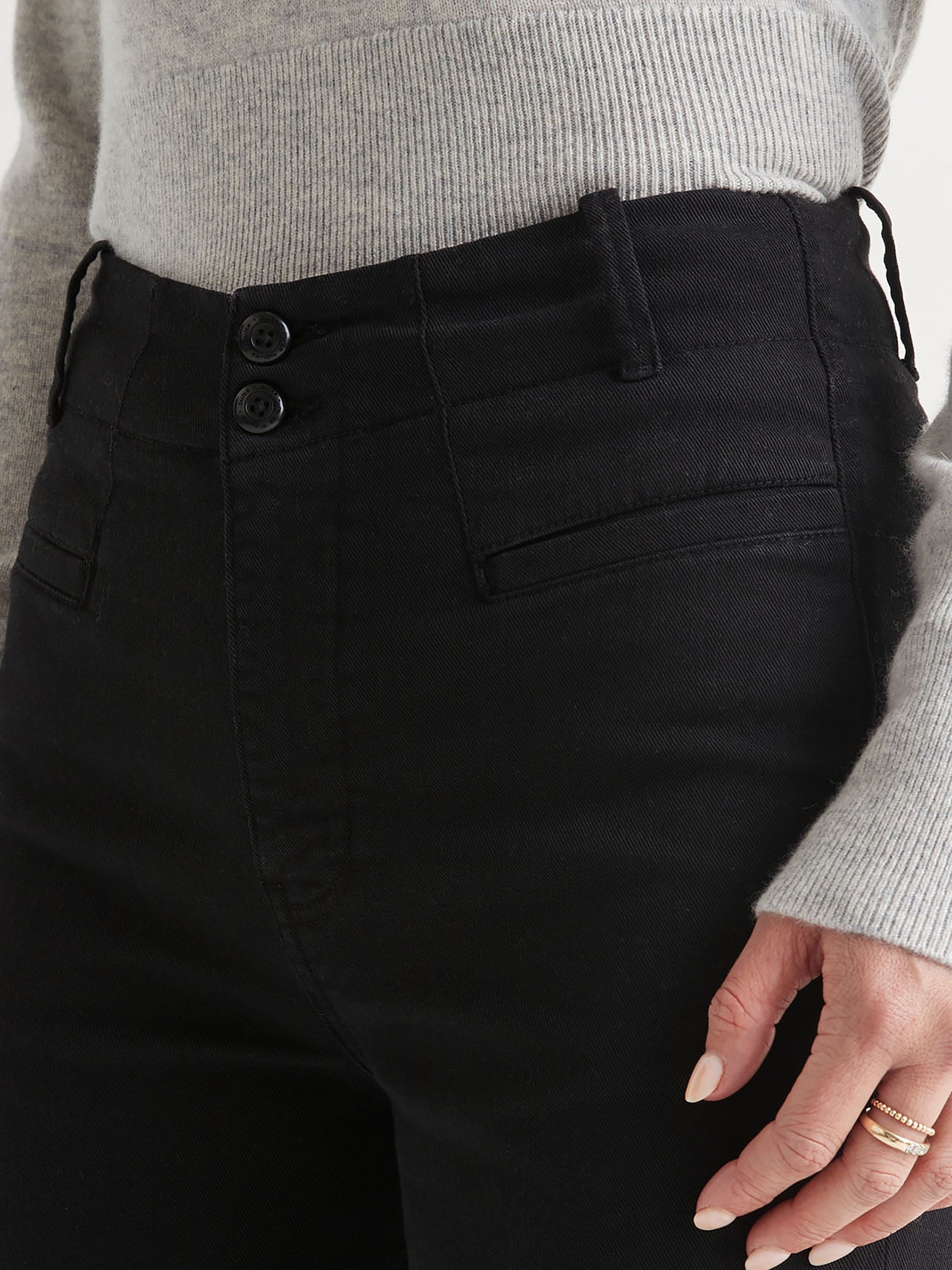 Women's High-Rise LuxTwill Trousers by Duer